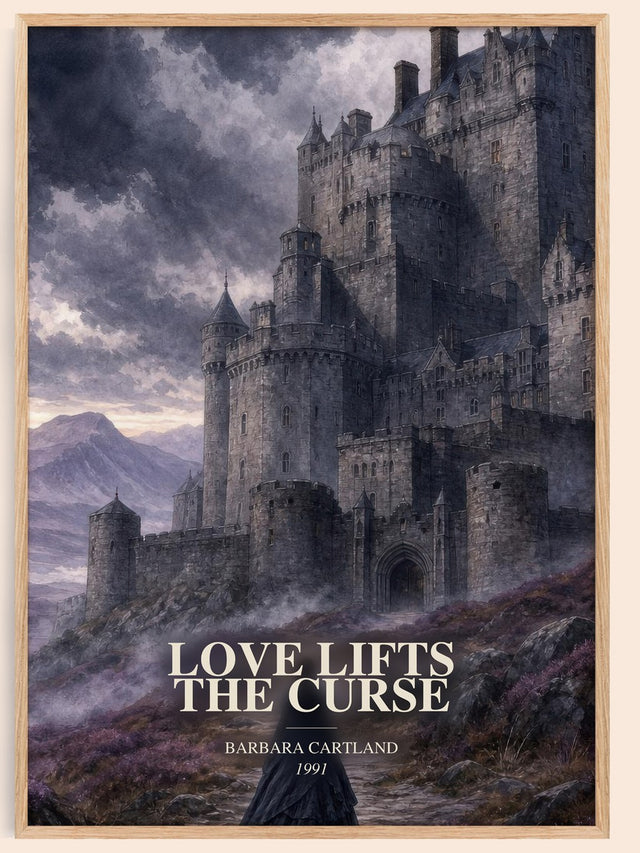 Love Lifts The Curse Book Watercolour Illustration by Barbara Cartland