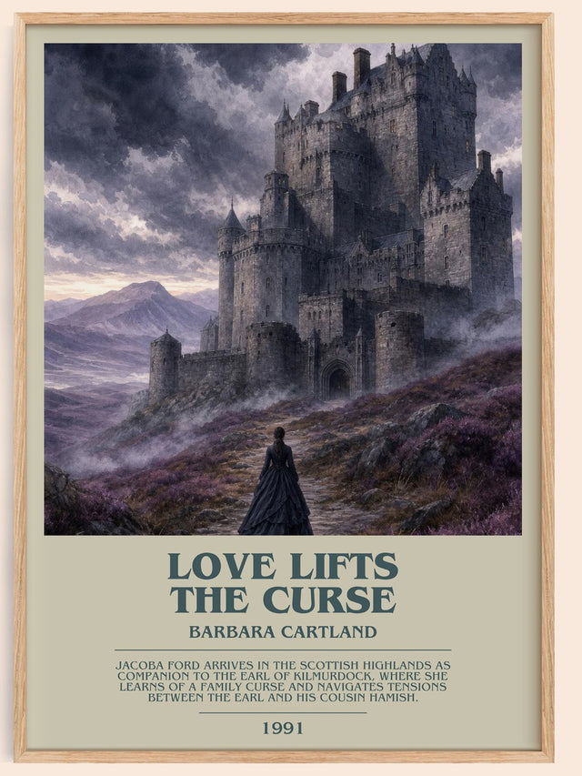 Love Lifts The Curse Bookish Wall Art by Barbara Cartland