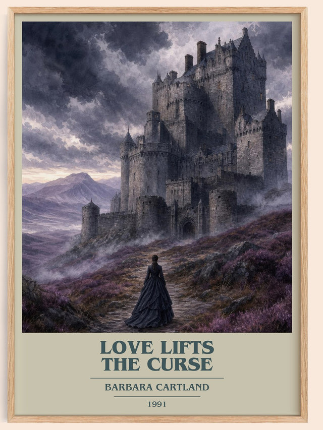Love Lifts The Curse Book Cover Poster by Barbara Cartland