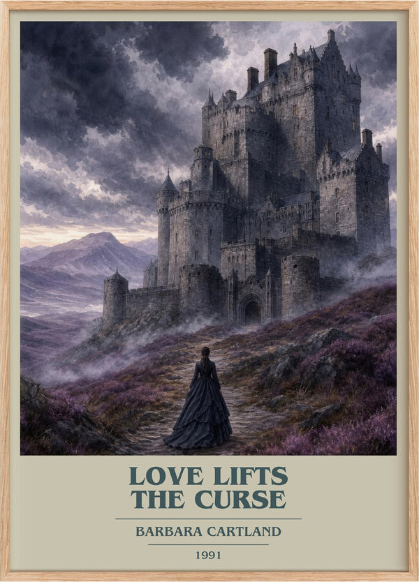 Love Lifts The Curse Book Cover Poster by Barbara Cartland