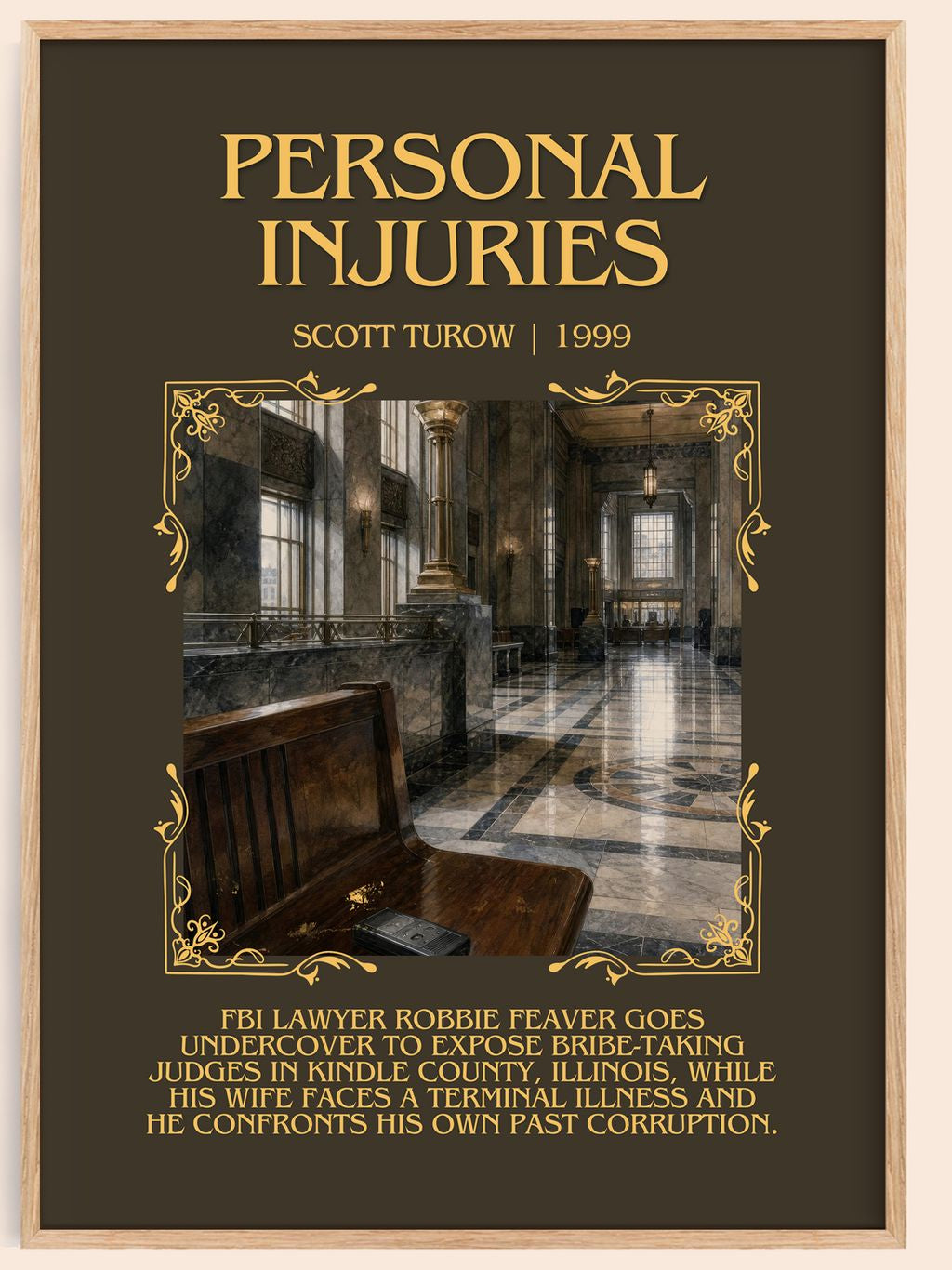 Personal Injuries Minimalist Book Poster by Scott Turow – book poster