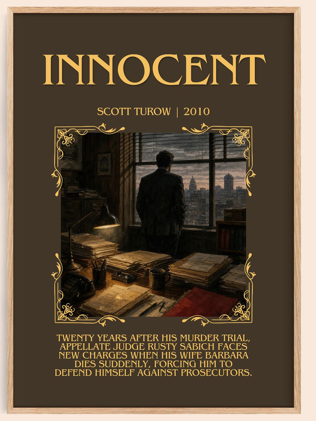 Innocent Minimalist Book Poster by Scott Turow – book poster