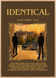Identical Minimalist Book Poster by Scott Turow