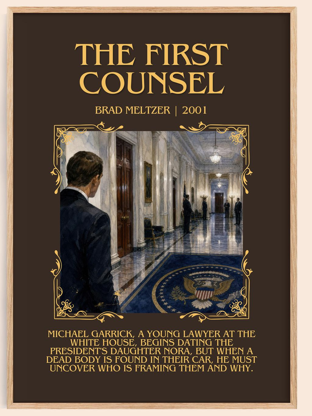 The First Counsel Minimalist Book Poster by Brad Meltzer – book poster