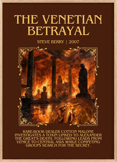 The Venetian Betrayal Minimalist Book Poster by Steve Berry