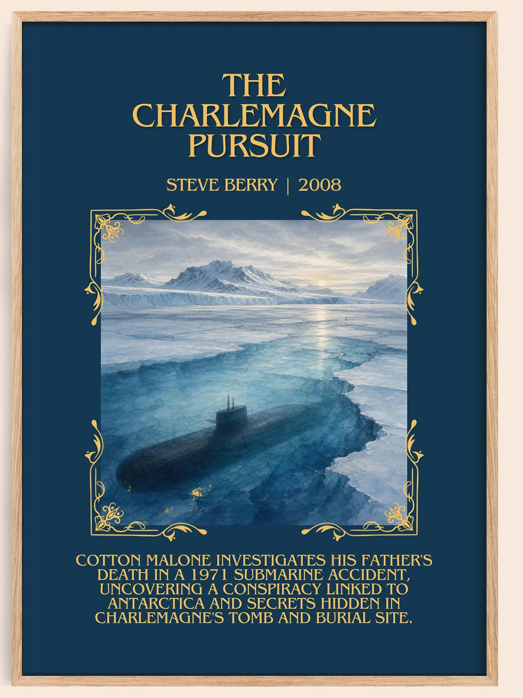 The Charlemagne Pursuit Minimalist Book Poster by Steve Berry – book poster