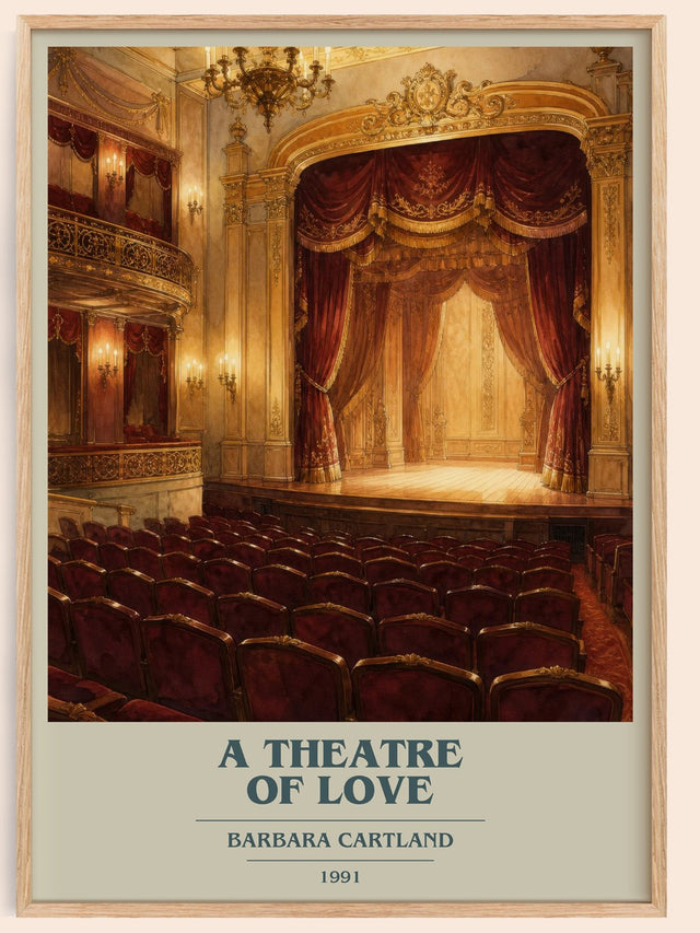 A Theatre Of Love Book Cover Poster by Barbara Cartland