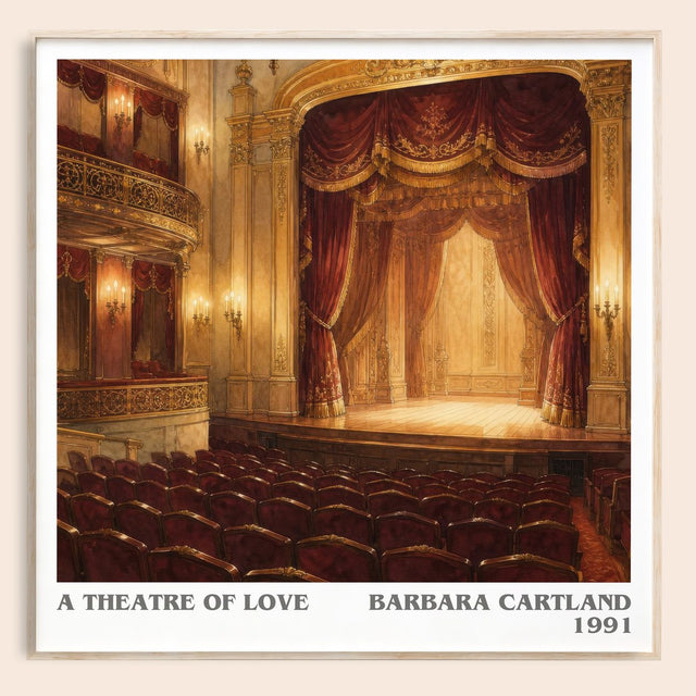 A Theatre Of Love Literary Art Print by Barbara Cartland