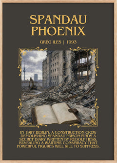 Spandau Phoenix Minimalist Book Poster by Greg Iles