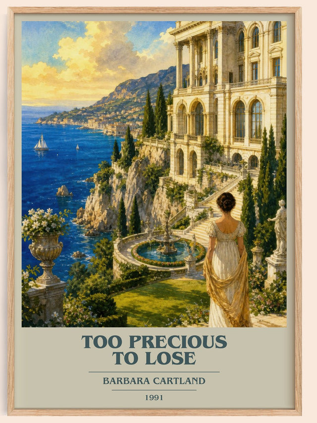 Too Precious To Lose Book Cover Poster by Barbara Cartland