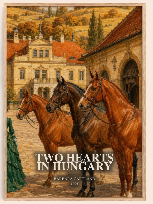 Two Hearts In Hungary Book Watercolour Illustration by B. Cartland