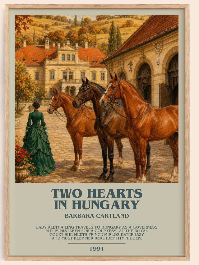 Two Hearts In Hungary Bookish Wall Art by Barbara Cartland