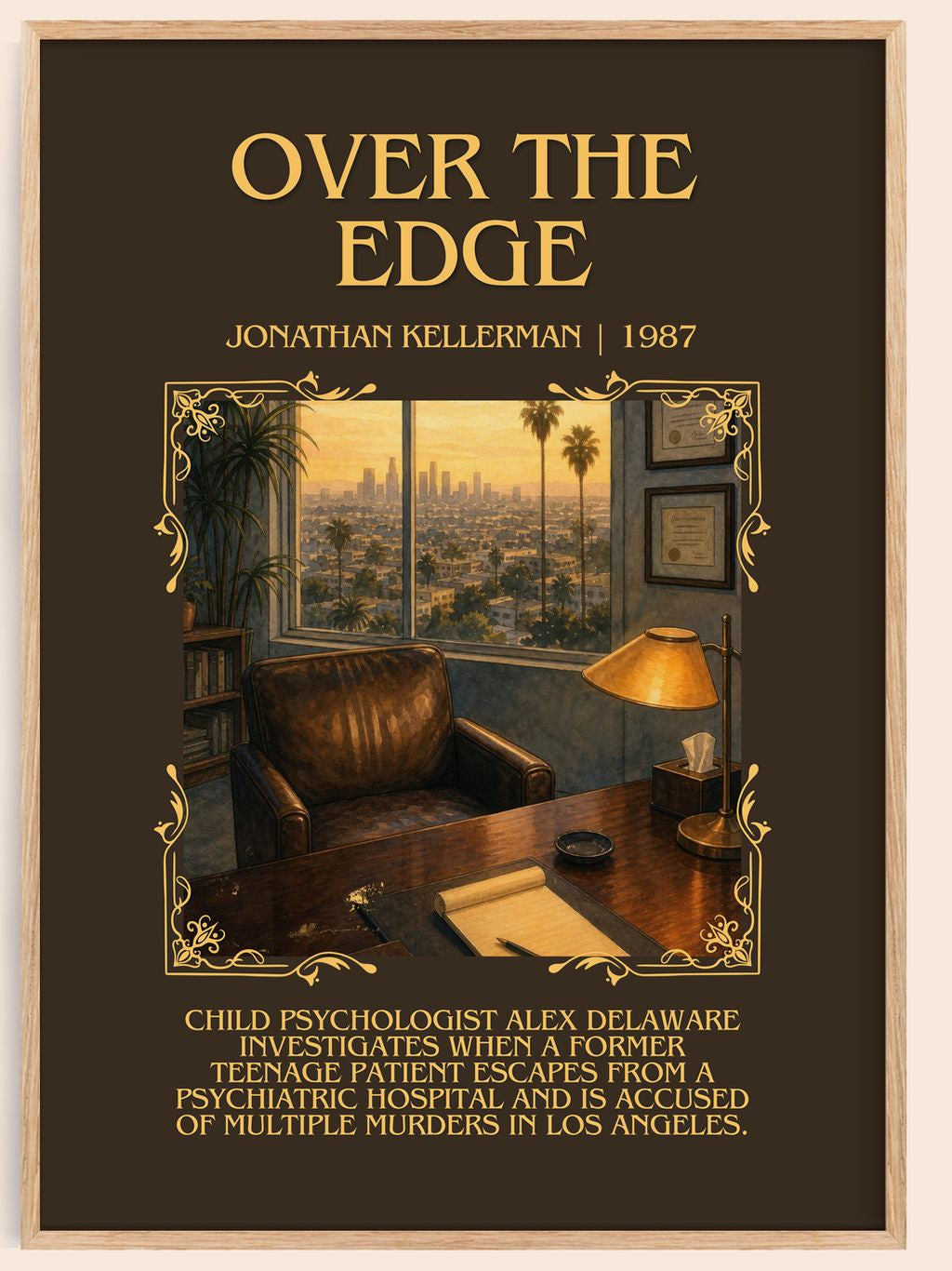 Over the Edge Minimalist Book Poster by Jonathan Kellerman – book poster