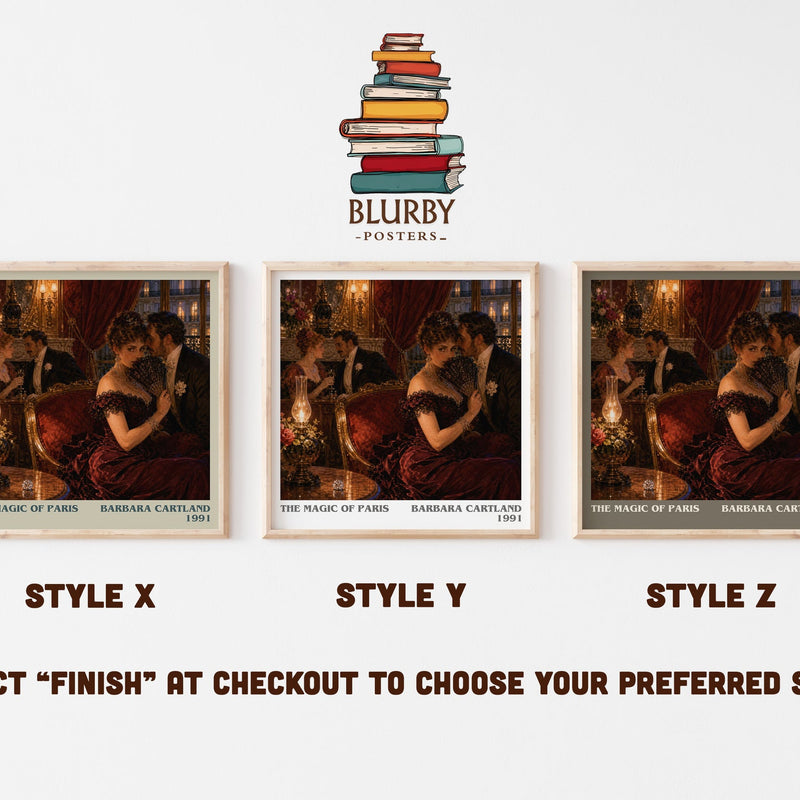 The Magic Of Paris literary print in frame leaning in hallway – romance wall art