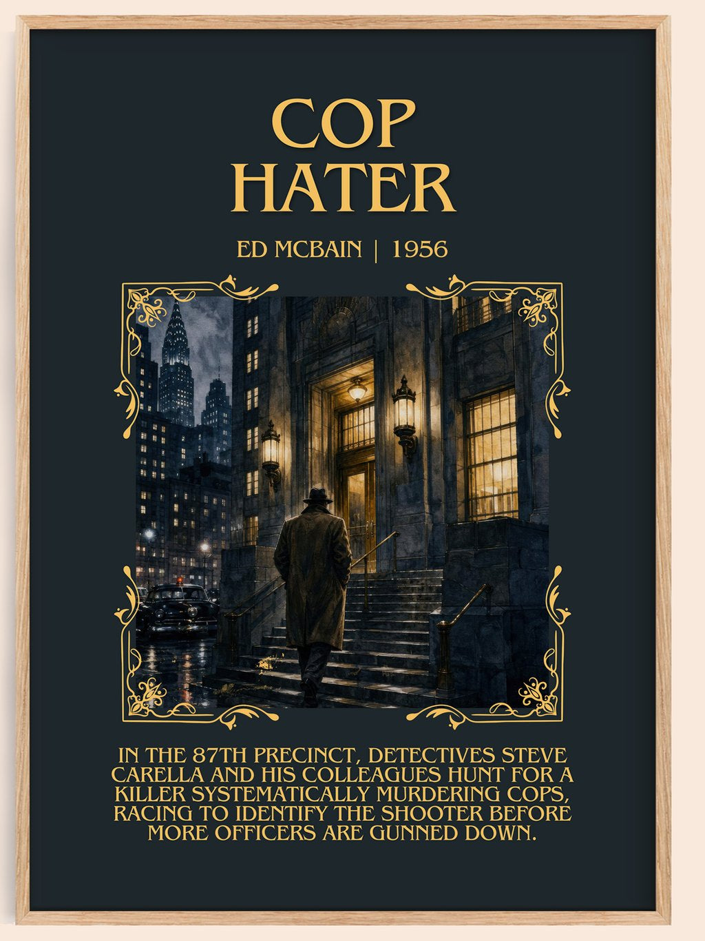 Cop Hater Minimalist Book Poster by Ed McBain – book poster