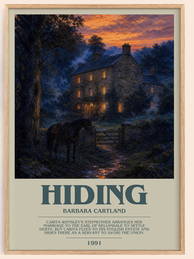 Hiding Bookish Wall Art by Barbara Cartland
