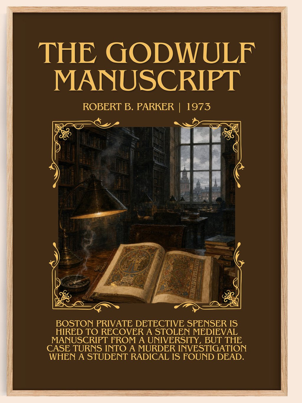 The Godwulf Manuscript Minimalist Book Poster by Robert B. Parker – book poster