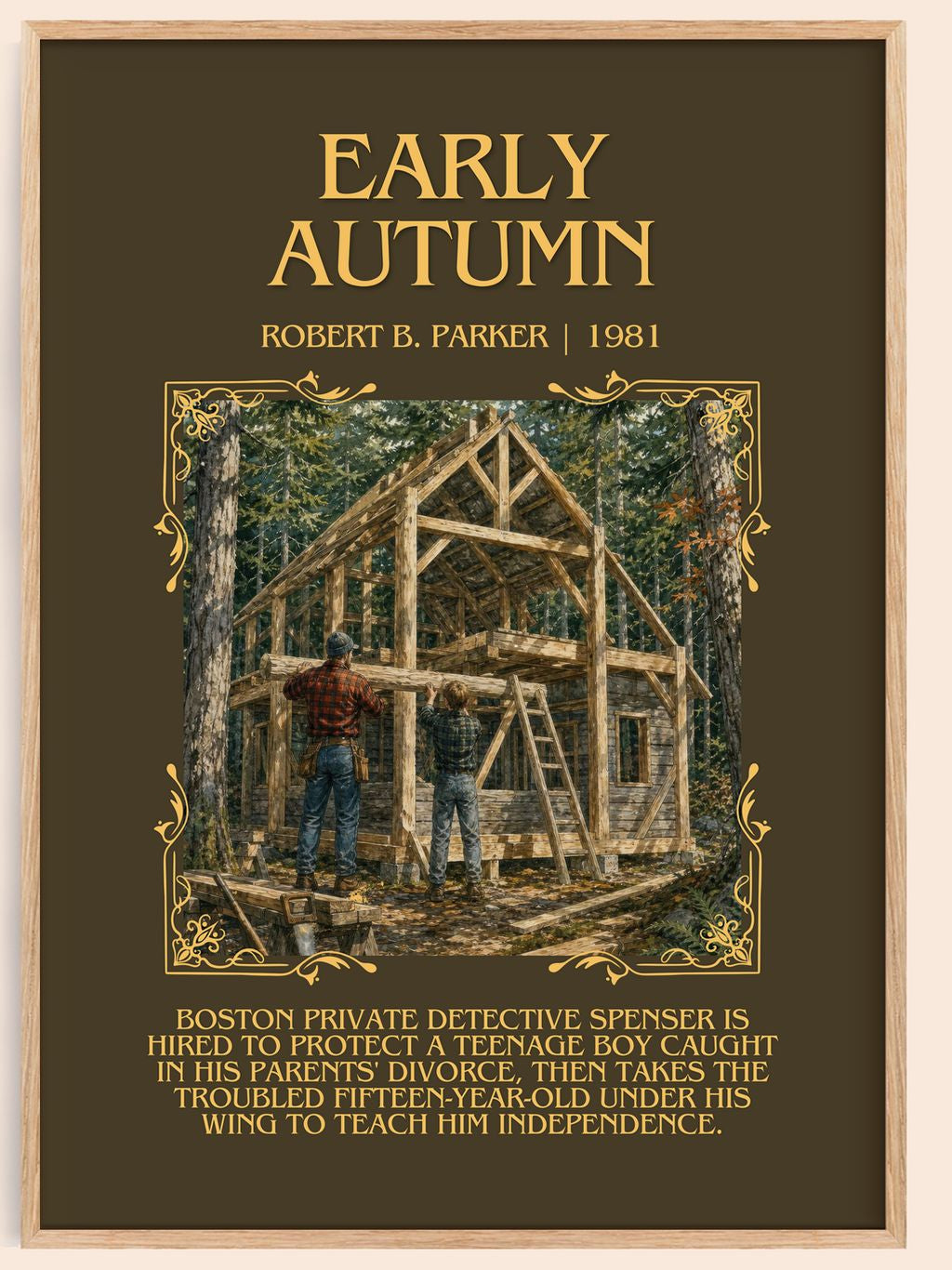 Early Autumn Minimalist Book Poster by Robert B. Parker – book poster