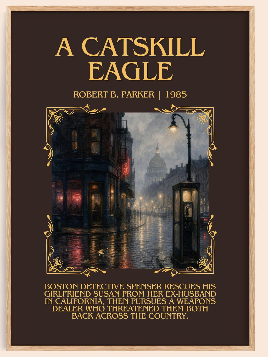 A Catskill Eagle Minimalist Book Poster by Robert B. Parker – book poster
