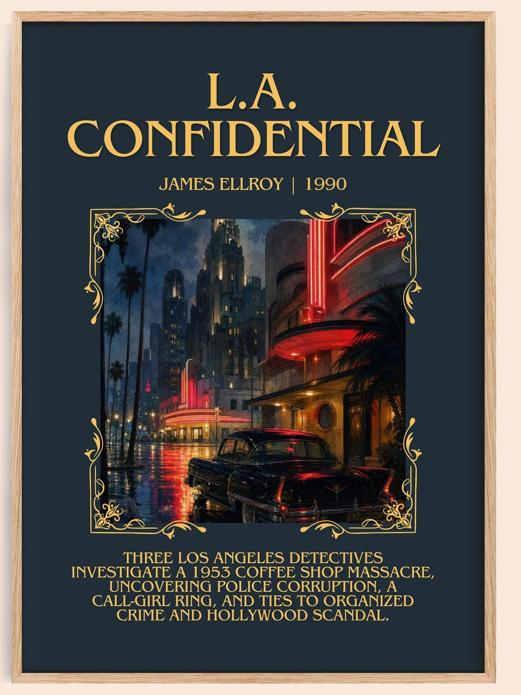 L.A. Confidential Minimalist Book Poster by James Ellroy – book poster