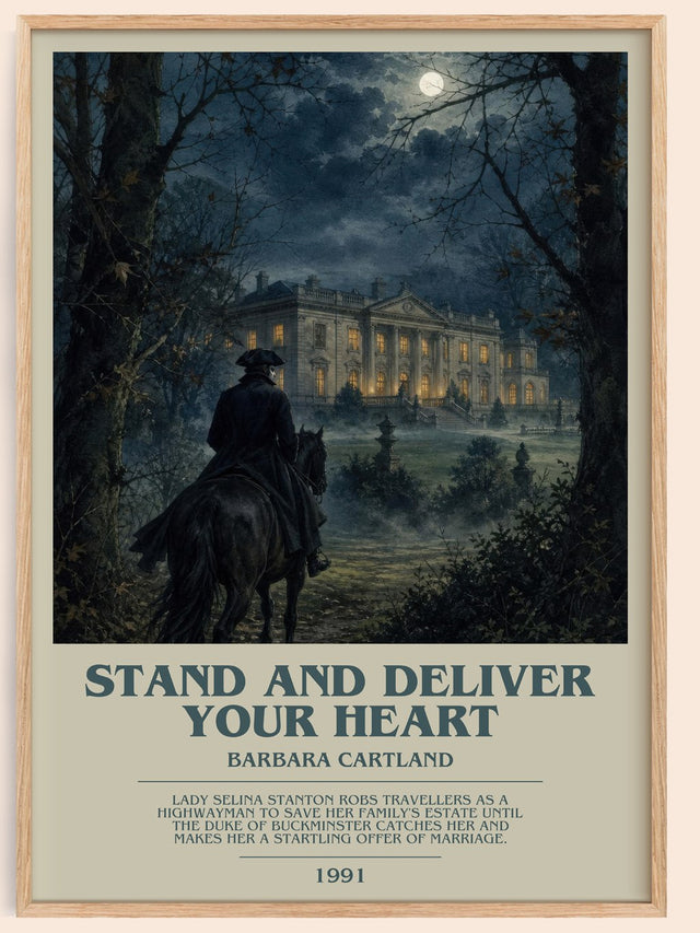 Stand And Deliver Your Heart Bookish Wall Art by Barbara Cartland