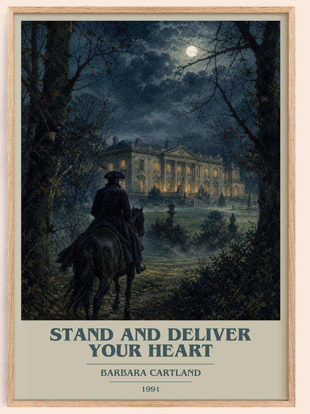 Stand And Deliver Your Heart Book Cover Poster by Barbara Cartland