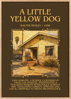 A Little Yellow Dog Minimalist Book Poster by Walter Mosley