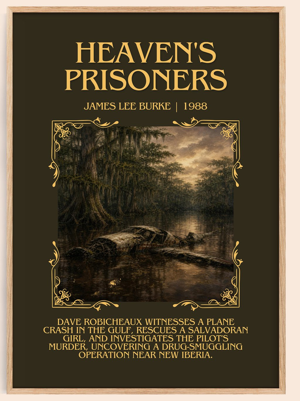 Heaven's Prisoners Minimalist Book Poster by James Lee Burke – book poster