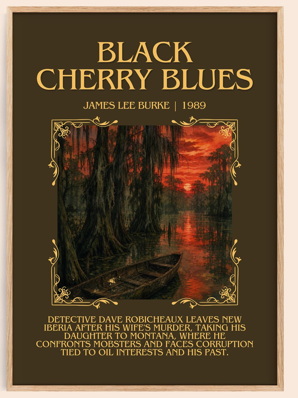 Black Cherry Blues Minimalist Book Poster by James Lee Burke – book poster