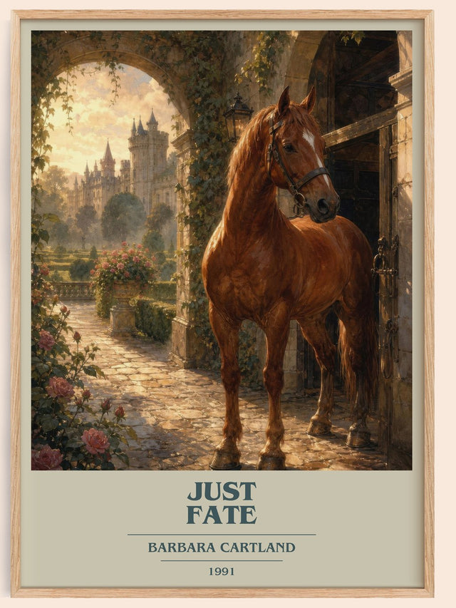 Just Fate Book Cover Poster by Barbara Cartland