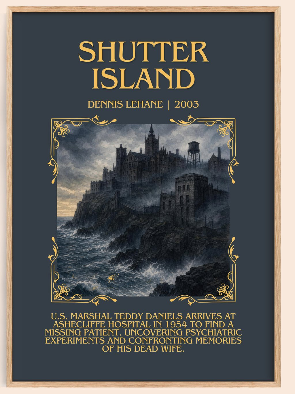 Shutter Island Minimalist Book Poster by Dennis Lehane – book poster