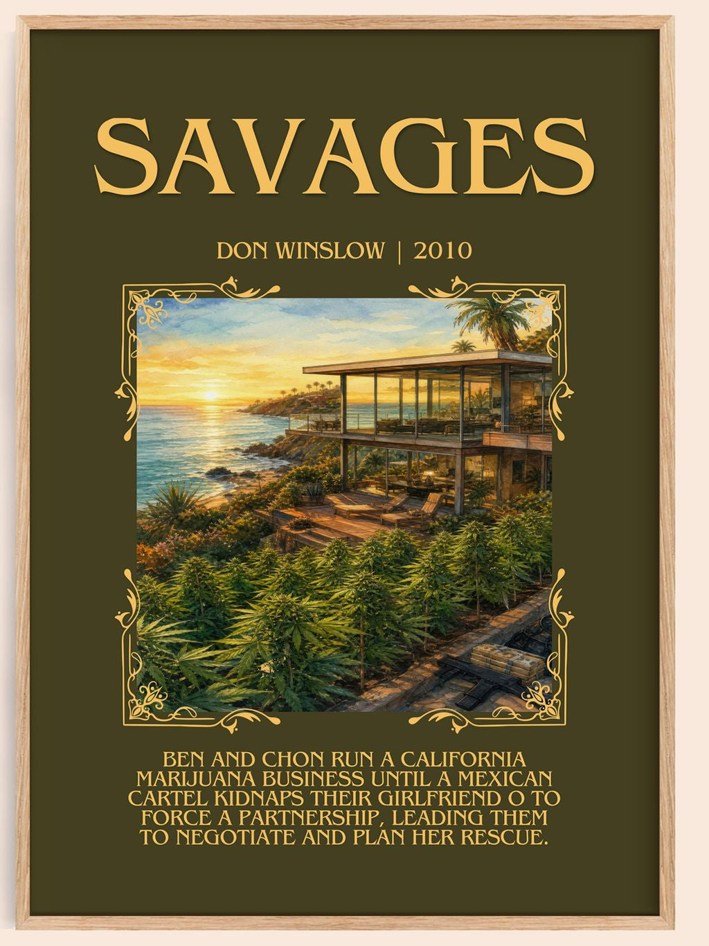 Savages Minimalist Book Poster by Don Winslow – book poster