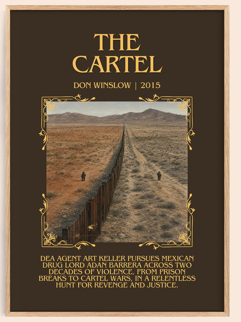 The Cartel Minimalist Book Poster by Don Winslow – book poster