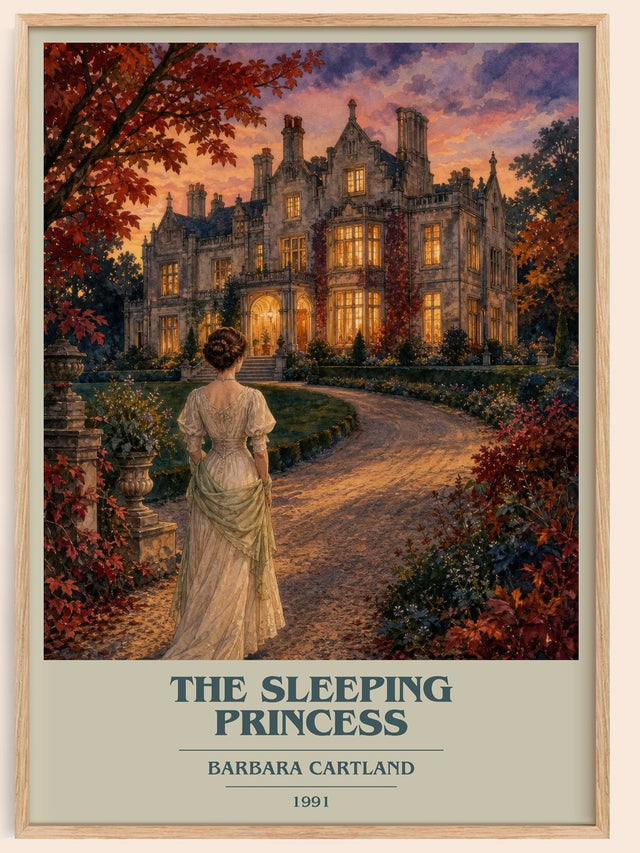 The Sleeping Princess Book Cover Poster by Barbara Cartland