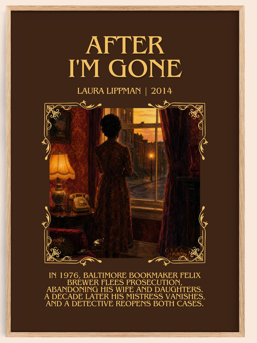 After I'm Gone Minimalist Book Poster by Laura Lippman – book poster