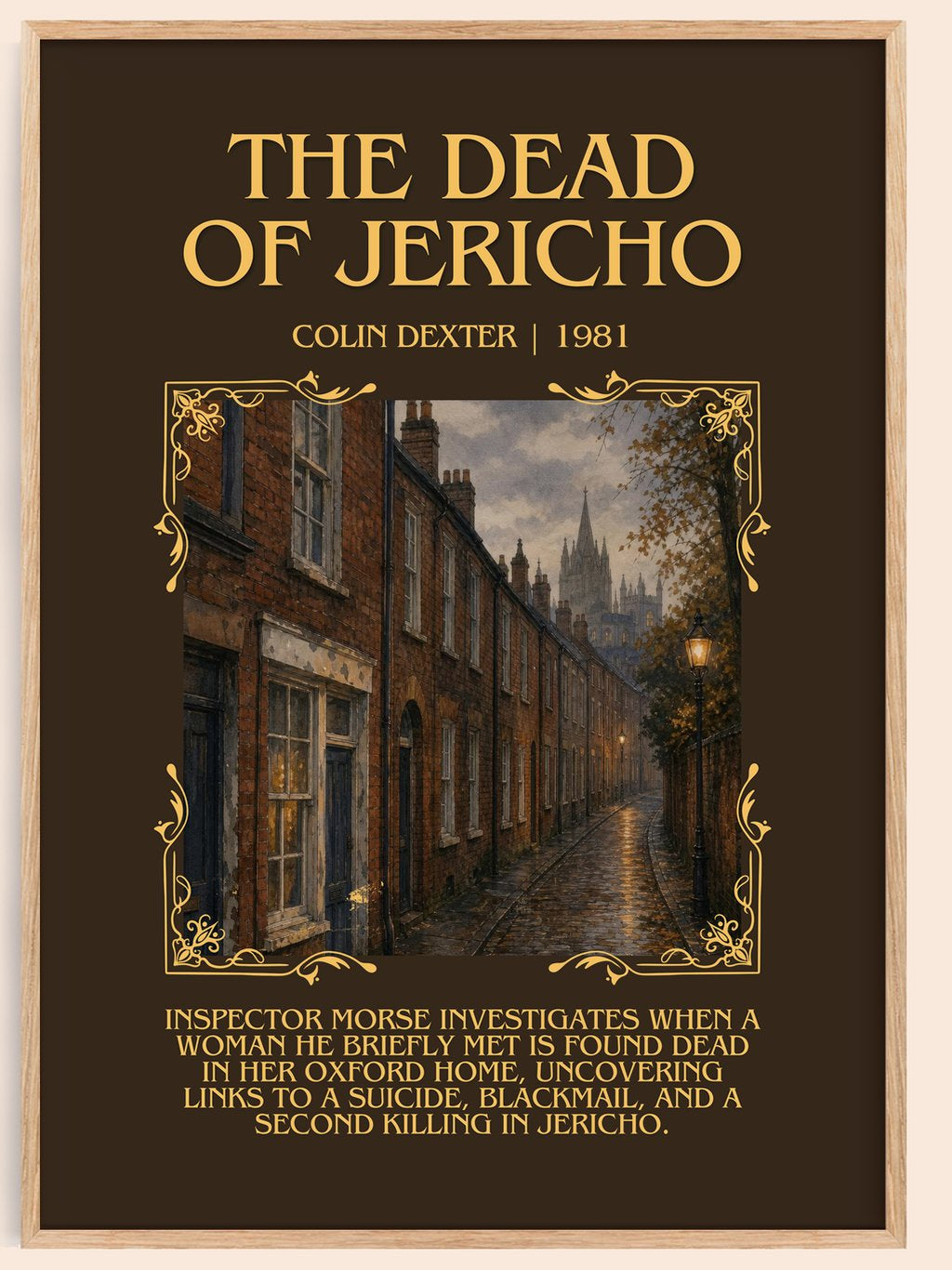 The Dead of Jericho Minimalist Book Poster by Colin Dexter – book poster