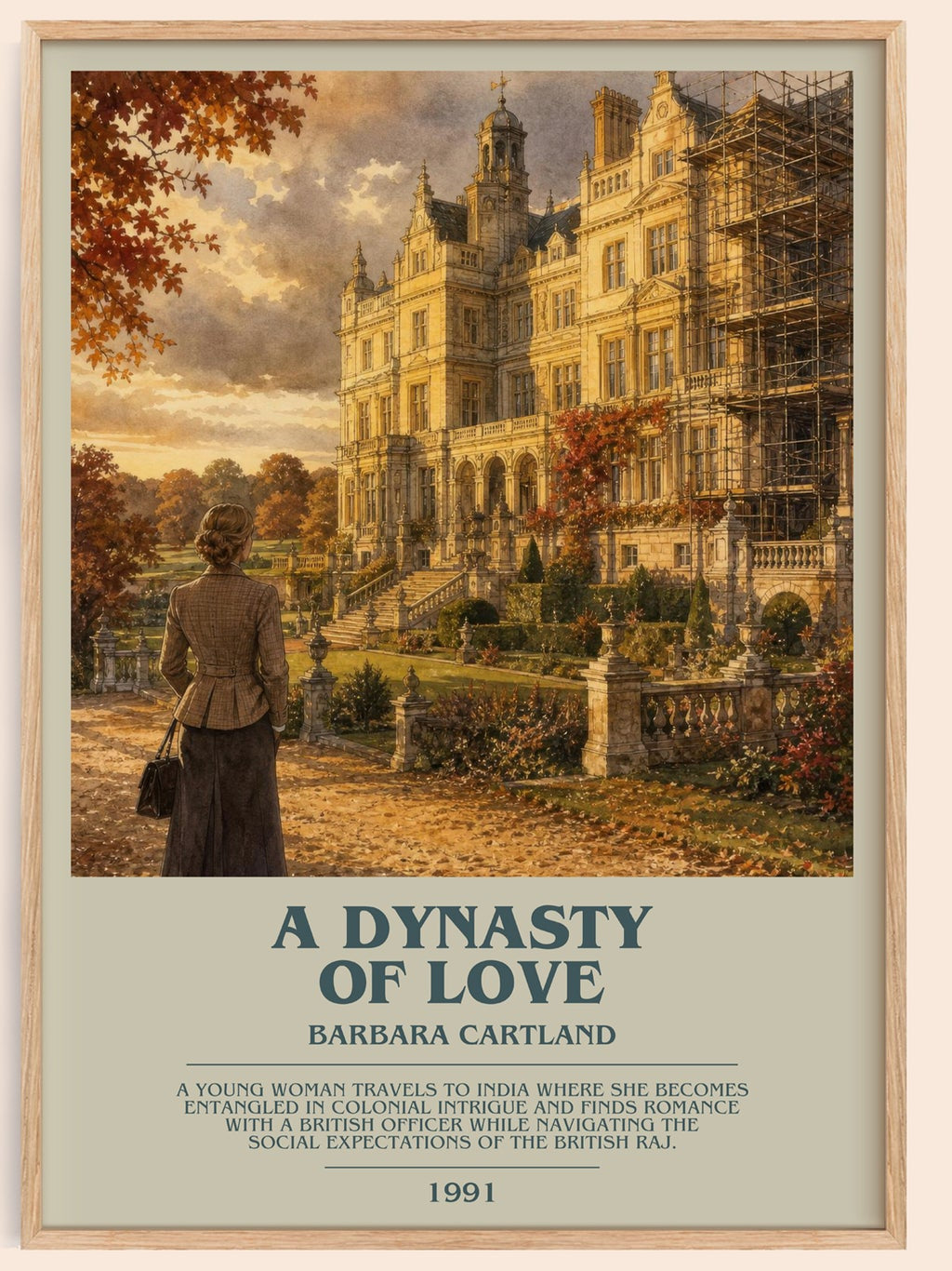 A Dynasty Of Love bookish book poster by Barbara Cartland – framed literary art print