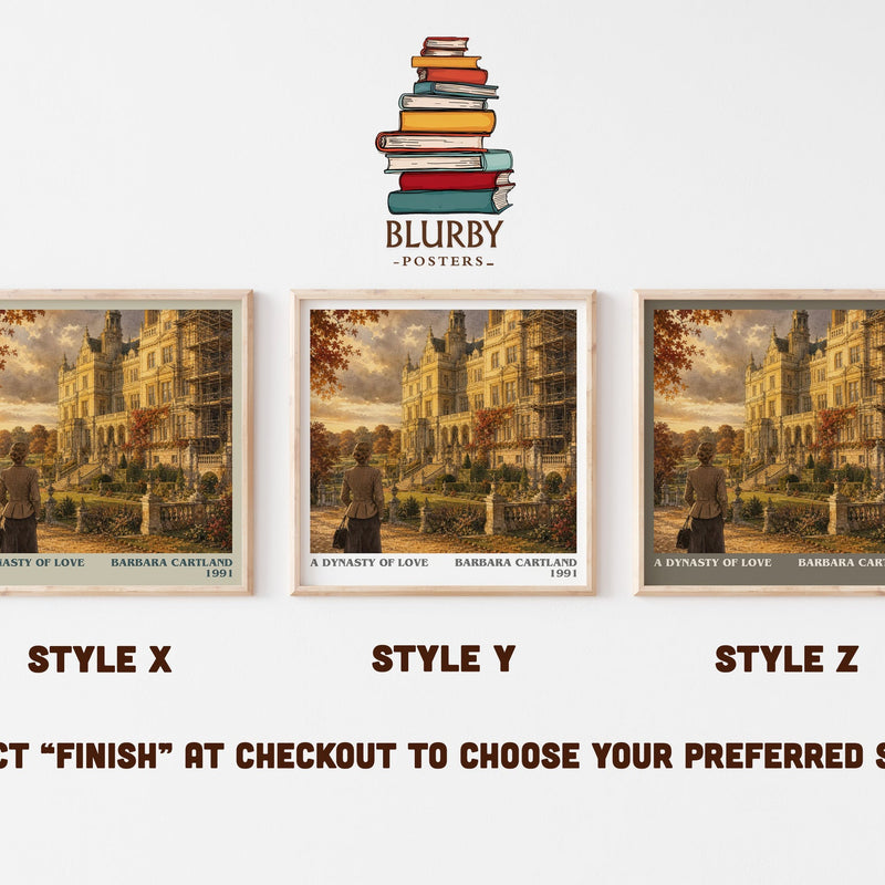A Dynasty Of Love literary print in frame leaning in hallway – romance wall art