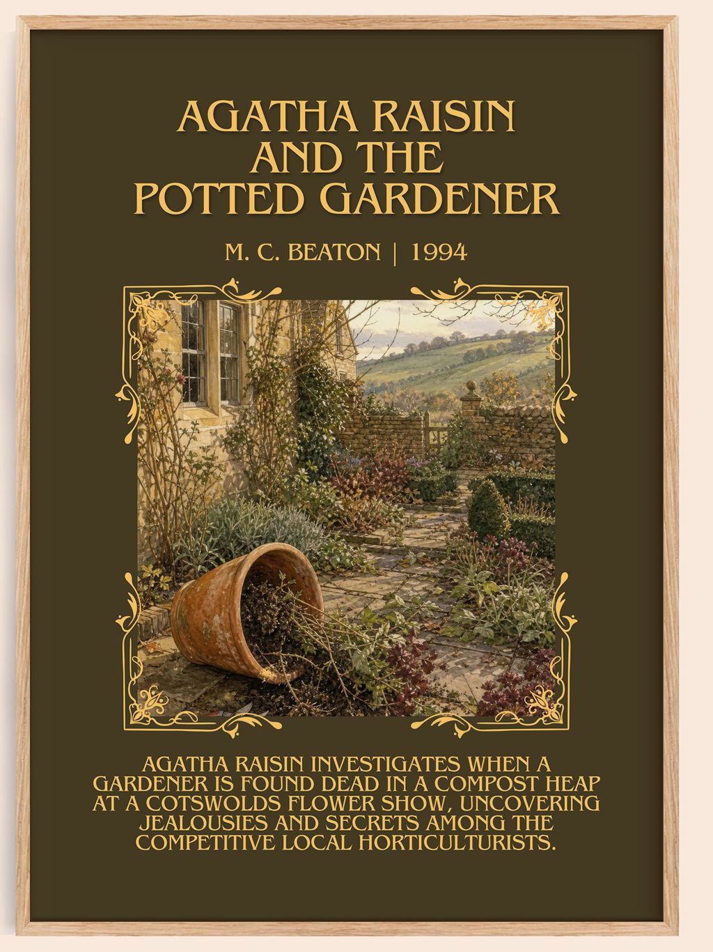 Agatha Raisin and the Potted Gardener Minimalist Book Poster – book poster