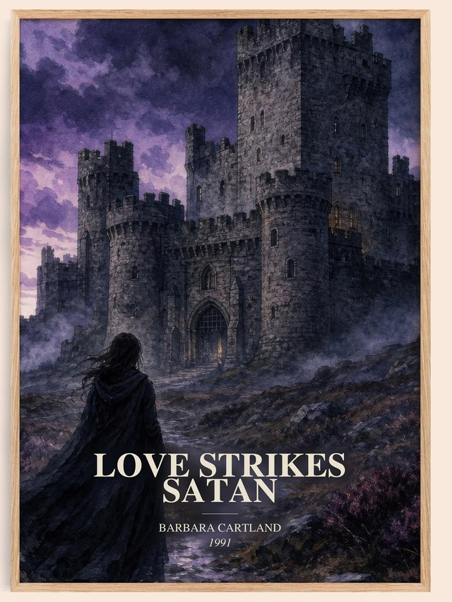 Love Strikes Satan Book Watercolour Illustration by Barbara Cartland