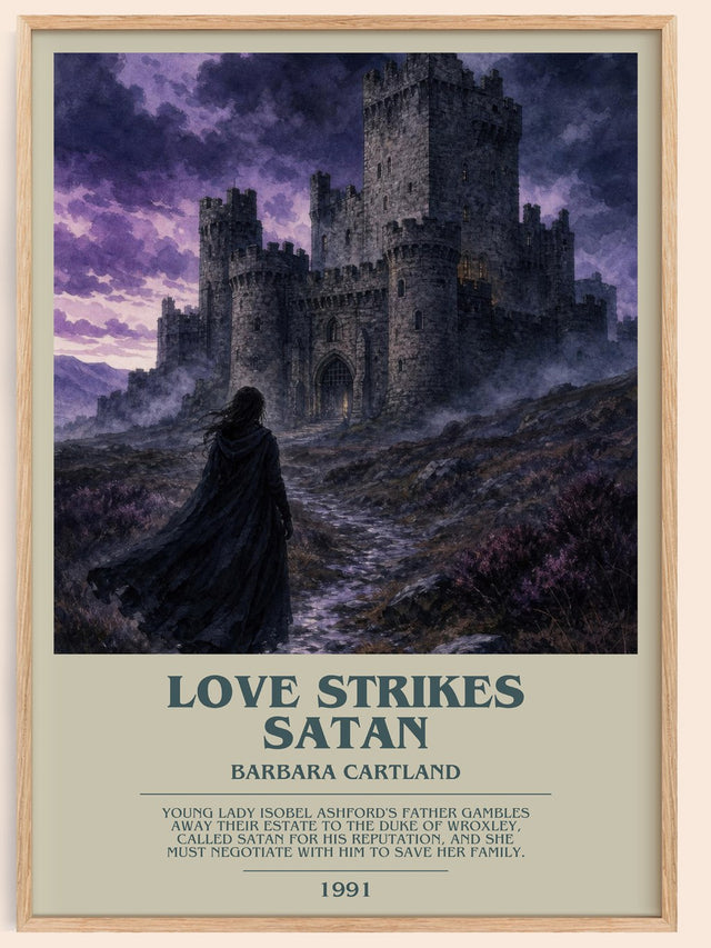 Love Strikes Satan Bookish Wall Art by Barbara Cartland
