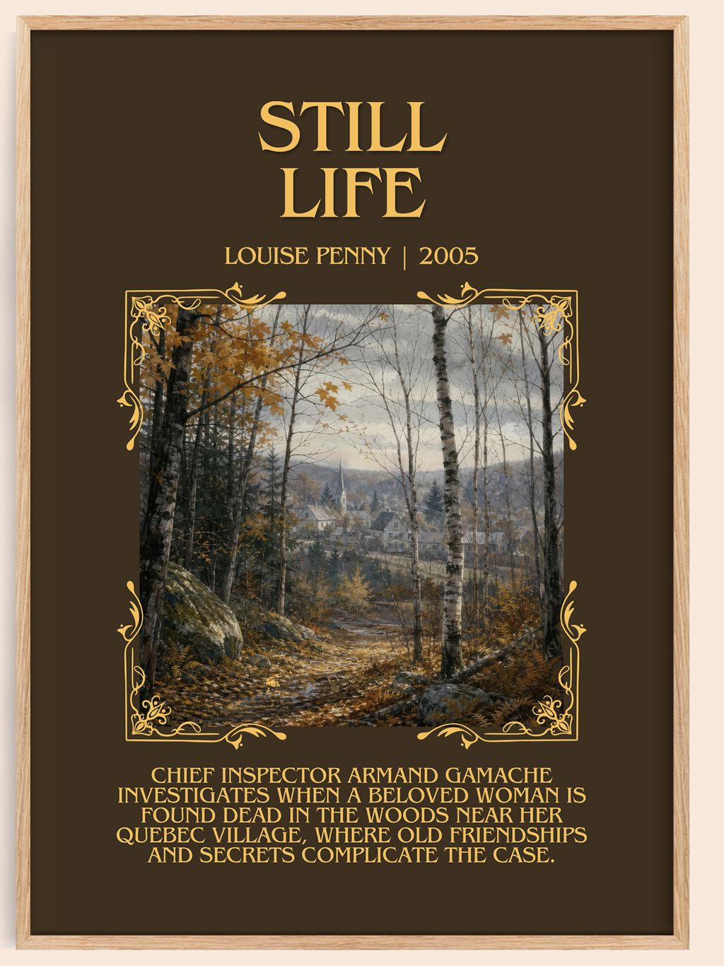 Still Life Minimalist Book Poster by Louise Penny – book poster