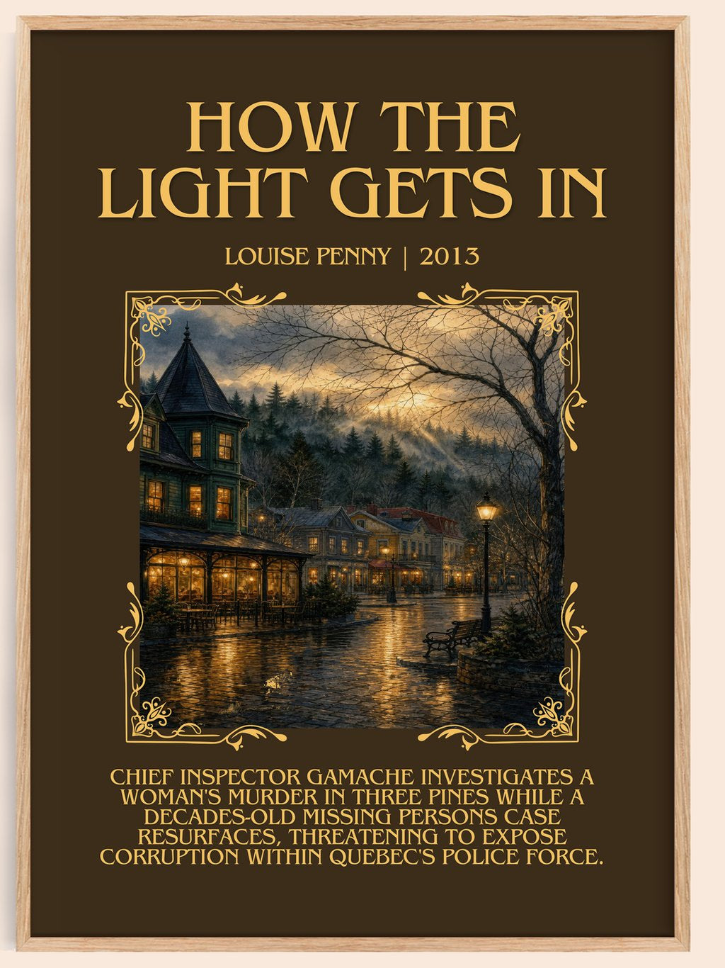 How the Light Gets In Minimalist Book Poster by Louise Penny – book poster