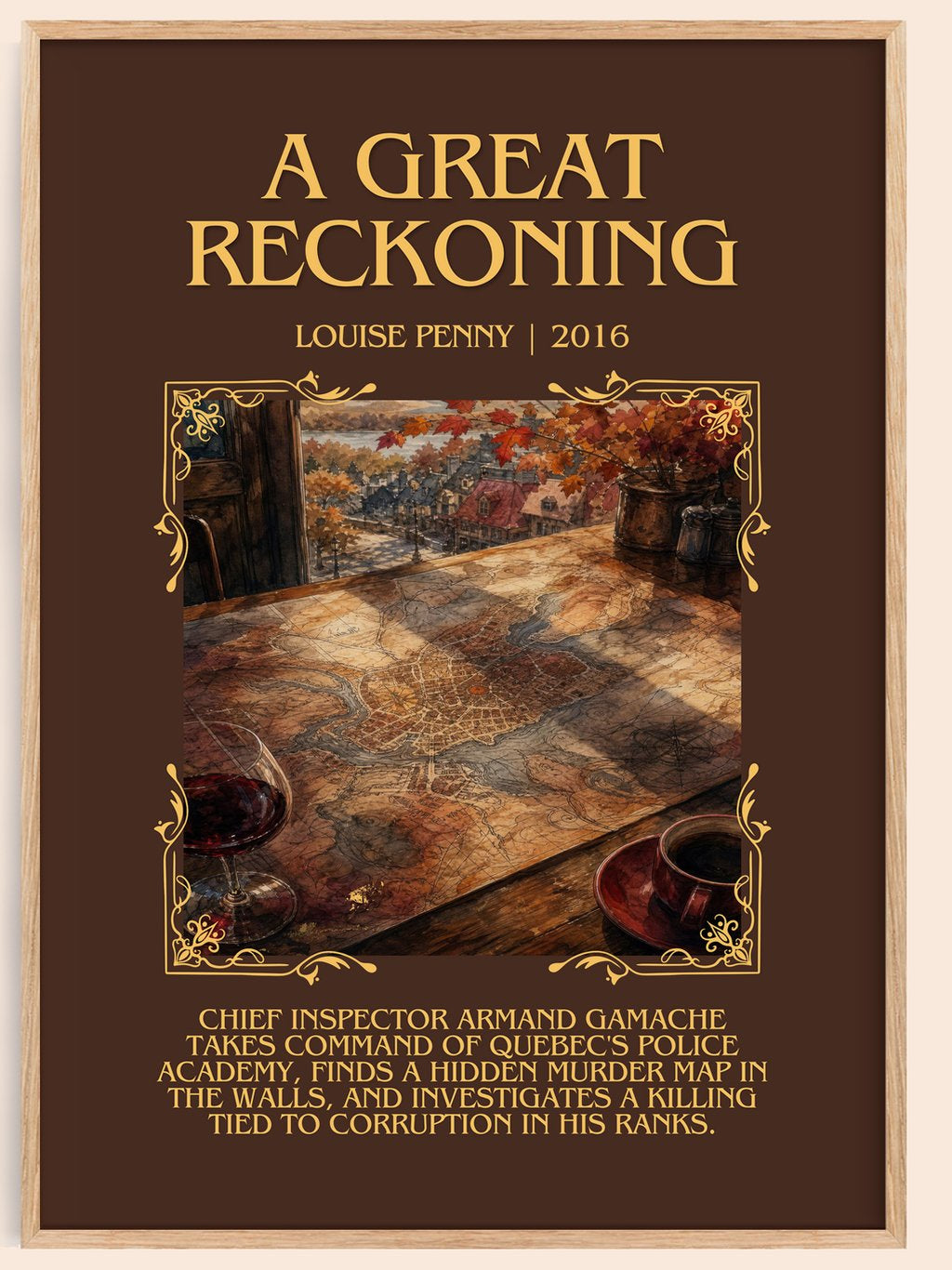 A Great Reckoning Minimalist Book Poster by Louise Penny – book poster