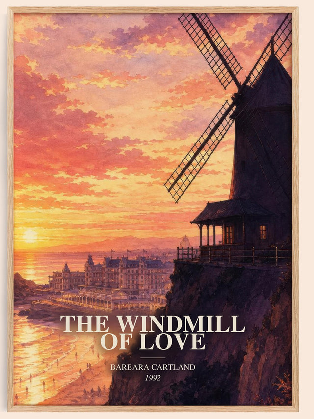 The Windmill Of Love Book Watercolour Illustration by Barbara Cartland