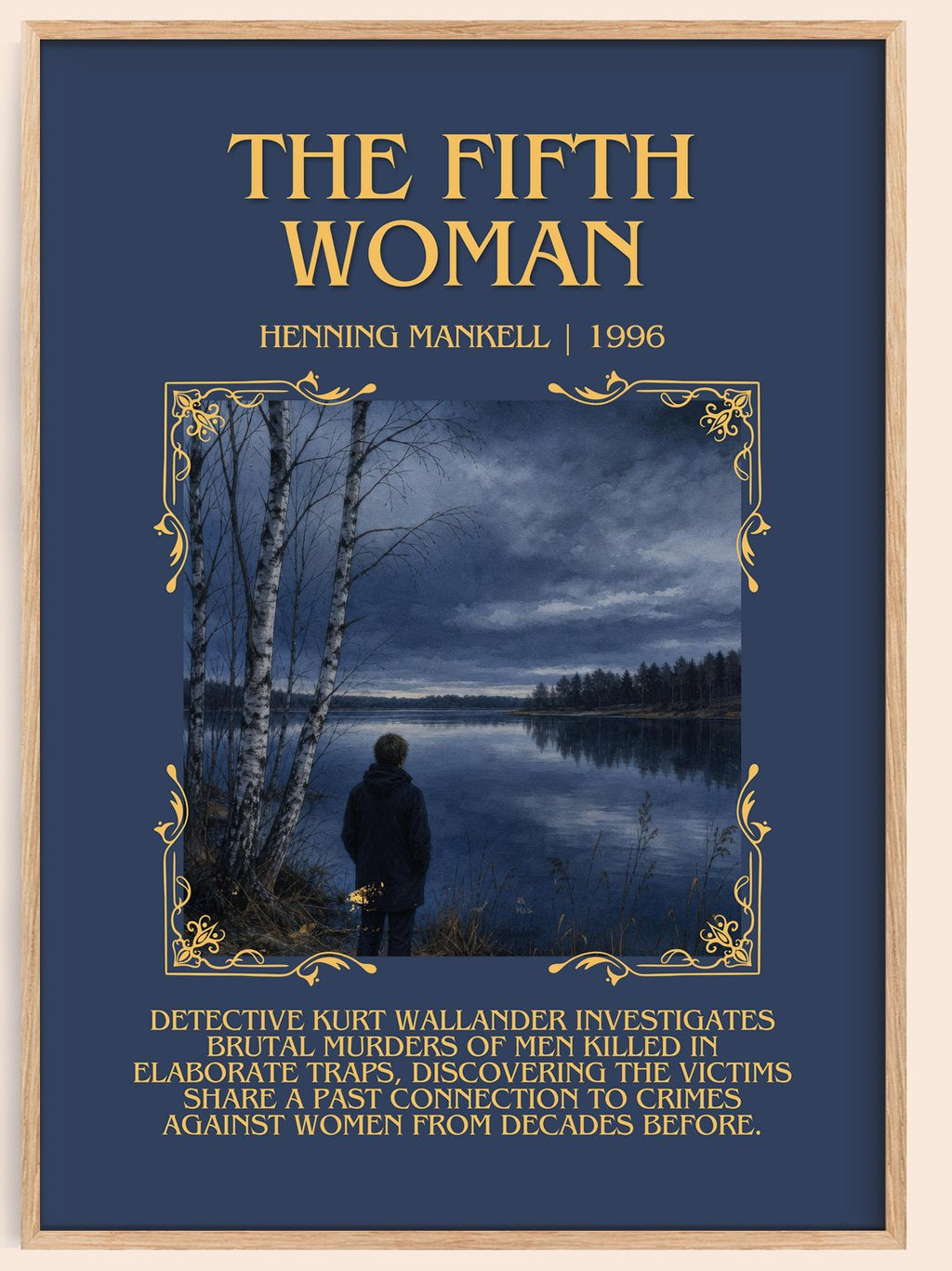 The Fifth Woman Minimalist Book Poster by Henning Mankell – book poster
