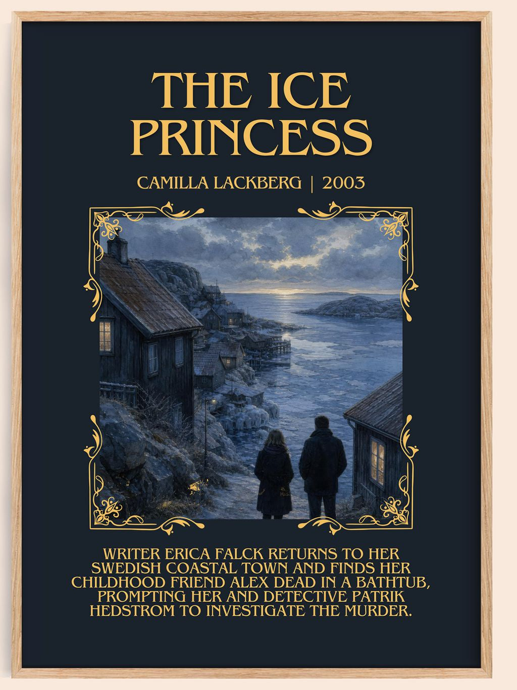The Ice Princess Minimalist Book Poster by Camilla Läckberg – book poster