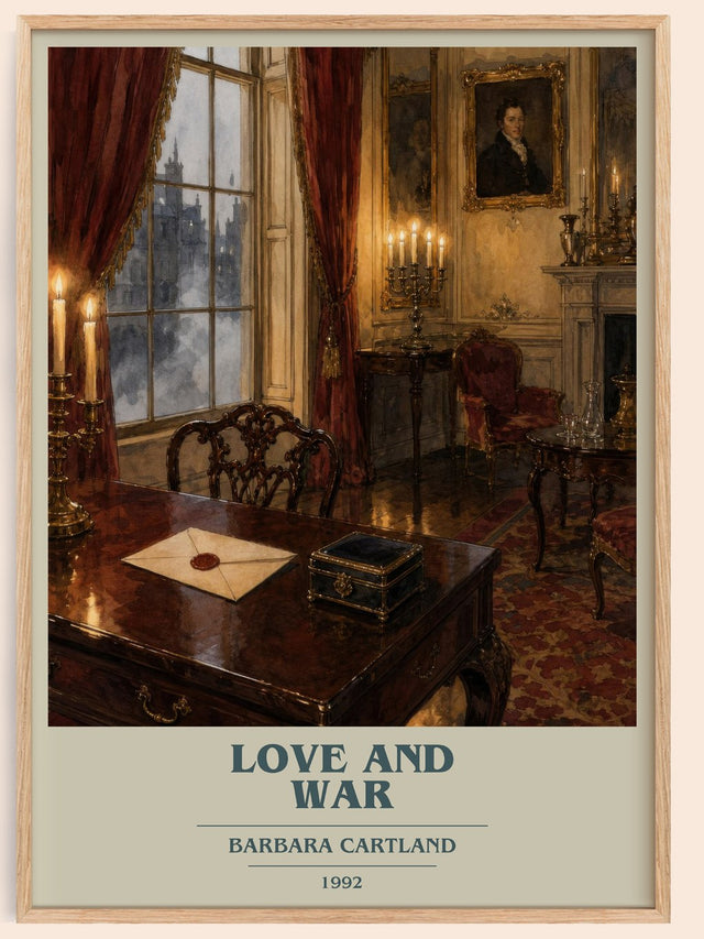 Love And War Book Cover Poster by Barbara Cartland