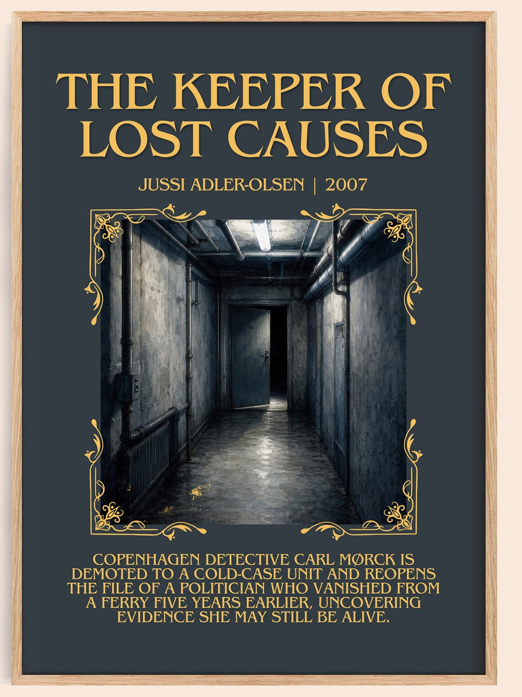 The Keeper of Lost Causes Minimalist Book Poster by Jussi Adler-Olsen – book poster