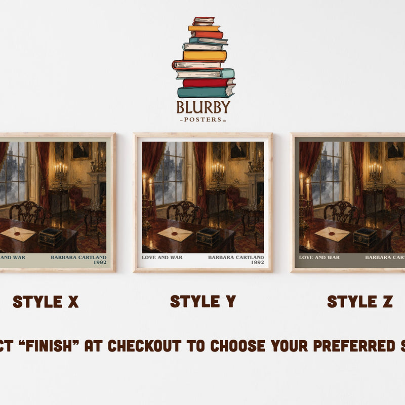 Love And War literary print in frame leaning in hallway – romance wall art